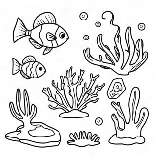 Halaman Mewarnai Terumbu Karang Berwarna Warni Di Bawah Air 119732-54631