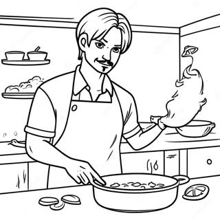 Gambar Mewarnai Sanji Memasak Hidangan Lezat 119809-54691