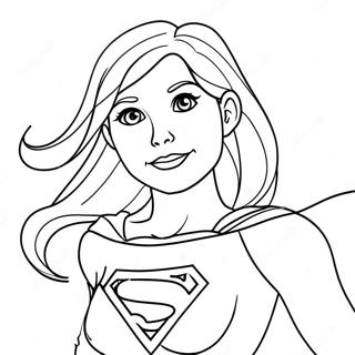 Gambar Mewarnai Supergirl 119860-54725