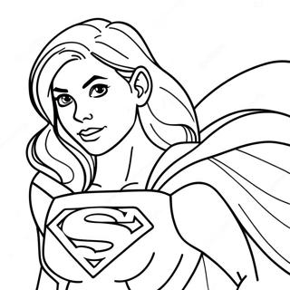 Gambar Mewarnai Supergirl 119860-54726