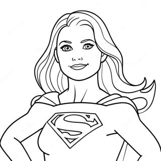 Gambar Mewarnai Supergirl 119860-54727