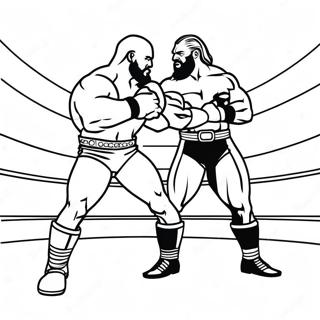 Halaman Mewarnai Pertarungan Gulat Wwe Yang Epik 119965 54811