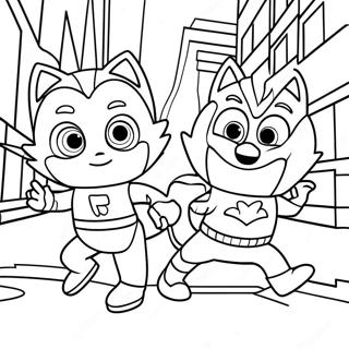 Gambar Mewarnai Petualangan Malam Pj Masks 11998 1705