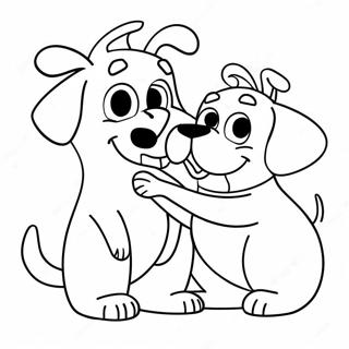 Halaman Mewarnai Duo Kucinganjing Yang Ceria 120017 54852