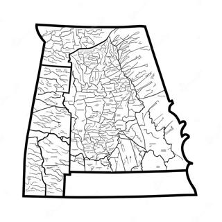 Halaman Mewarnai Garis Besar Negara Bagian Alabama 120068-54888