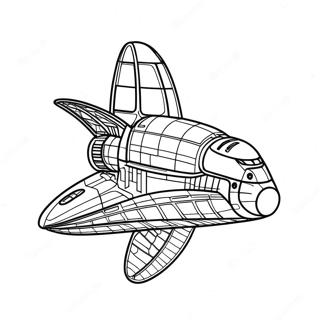 Halaman Mewarnai Pesawat Luar Angkasa Detail Di Orbit 120223 55013