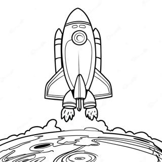 Halaman Mewarnai Pesawat Luar Angkasa Detail Di Orbit 120223 55016