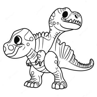 Halaman Mewarnai X Ray Dinosaurus 120401-55153