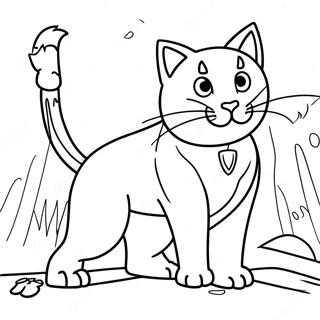 Halaman Mewarnai Kucing Pejuang Garang Dalam Pertempuran 120477 55211
