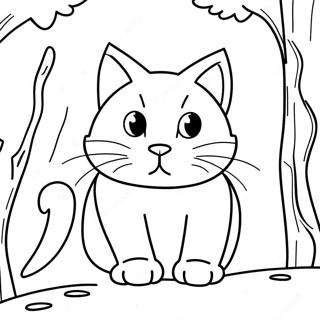 Halaman Mewarnai Kucing Pejuang Licik Dalam Bayangan 120480-55222