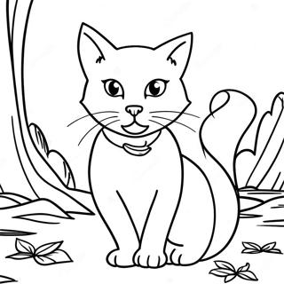 Halaman Mewarnai Kucing Pejuang Licik Dalam Bayangan 120480-55223