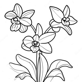 Halaman Mewarnai Spesies Anggrek Eksotis 120555 55275