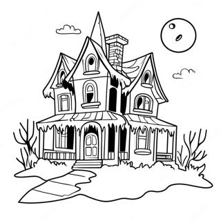 Halaman Mewarnai Rumah Monster Berhantu 120580-55294