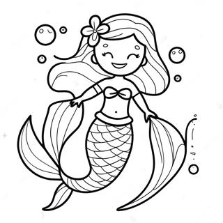 Halaman Mewarnai Putri Duyung Hitam Yang Elegan Di Bawah Laut 120604-55312