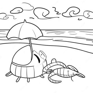 Halaman Mewarnai Pantai Musim Panas 120833-55676