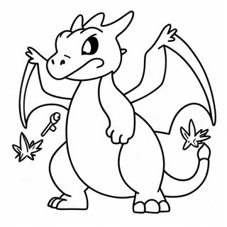Halaman Mewarnai Charizard Dengan Pelatih 12084 2635