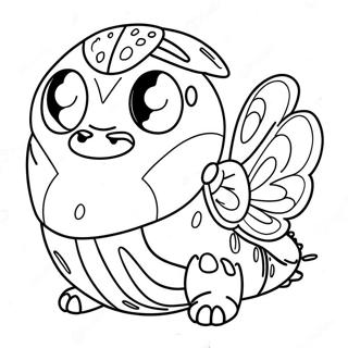 Halaman Mewarnai Mothra Dan Larva Halaman Mewarnai