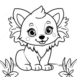 Halaman Mewarnai Anak Serigala Menggemaskan Dengan Sayap Kupu Kupu 120941 55584