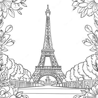 Halaman Mewarnai Menara Eiffel Di Paris 120964-55589