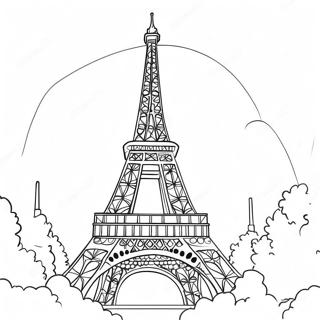 Halaman Mewarnai Menara Eiffel Di Paris 120964 55777