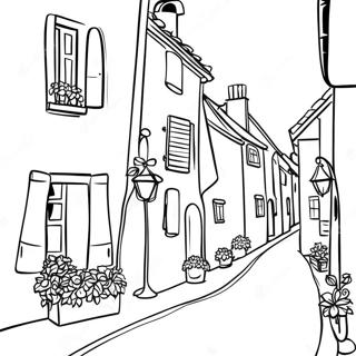 Halaman Mewarnai Desa Prancis Yang Menawan 120965-55781