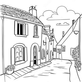 Halaman Mewarnai Desa Prancis Yang Menawan 120965-55783