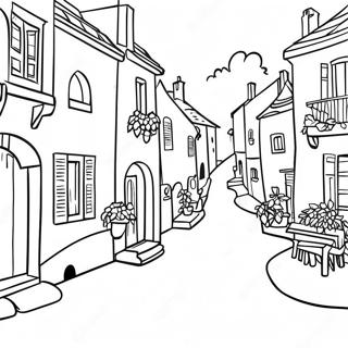 Halaman Mewarnai Desa Prancis Yang Menawan 120965-55784