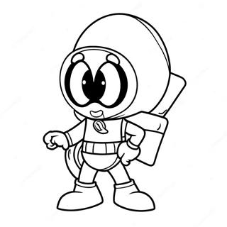 Marvin Si Martian Halaman Mewarnai