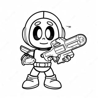 Halaman Mewarnai Marvin Si Martian Memegang Senapan Energi 121297-56023