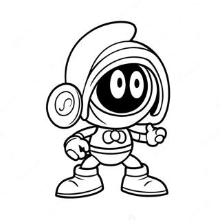 Halaman Mewarnai Marvin Si Martian Yang Imut 121298-56028