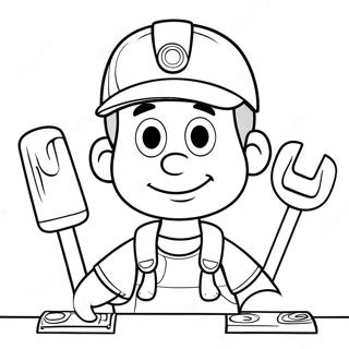 Halaman Mewarnai Handy Manny Dengan Alat 121426-56117