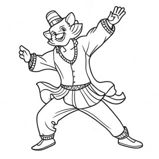 Halaman Mewarnai M3gan Menari 121479-56161