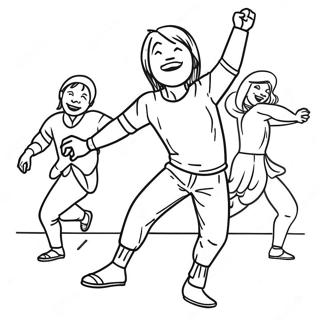 Halaman Mewarnai M3gan Menari 121479-56164