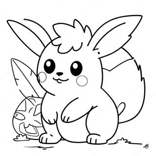 Flareon Halaman Mewarnai