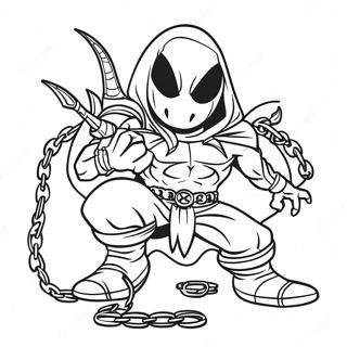 Halaman Mewarnai Spawn Dengan Rantai 121863-56467