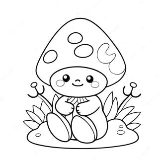 Halaman Mewarnai Gnome Jamur Imut Dengan Bunga 122093-56641