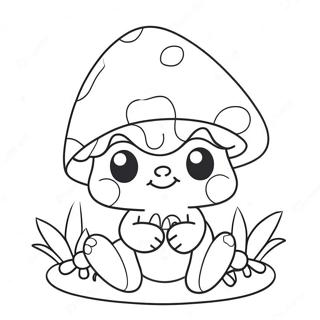 Halaman Mewarnai Gnome Jamur Imut Dengan Bunga 122093-56642