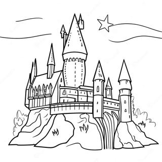 Halaman Mewarnai Kastil Hogwarts Natal 122143 56680