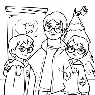 Halaman Mewarnai Liburan Harry Potter Dan Teman Teman 122144 56684