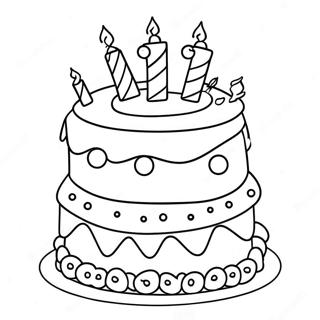 Halaman Mewarnai Kue Ulang Tahun Barbie Yang Berkilau 122194-56720