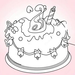 Halaman Mewarnai Kue Ulang Tahun Barbie Yang Berkilau 122194-56773