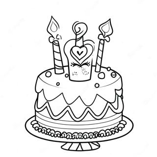 Halaman Mewarnai Kue Ulang Tahun Barbie Yang Berkilau 122194-56775