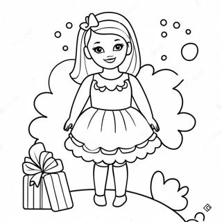 Halaman Mewarnai Pakaian Ulang Tahun Barbie Yang Imut 122196-56727