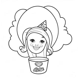Halaman Mewarnai Petualangan Balon Ulang Tahun Barbie 122197-56787