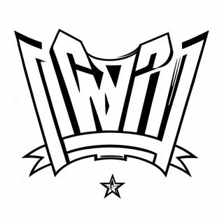 Gambar Mewarnai Logo Wwe Halaman Mewarnai