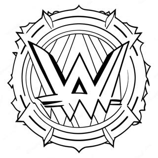Gambar Mewarnai Logo Wwe Halaman Mewarnai