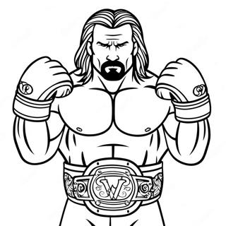 Gambar Mewarnai Triple H Memegang Dua Sabuk 122581 57082