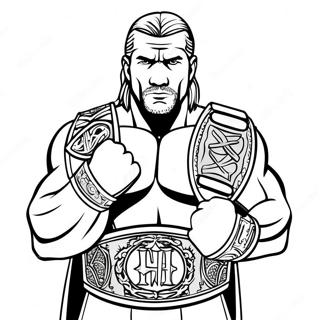 Gambar Mewarnai Triple H Memegang Dua Sabuk 122581 57083