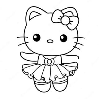 Halaman Mewarnai Hello Kitty Yang Menggemaskan Dengan Tutu 122659 57142