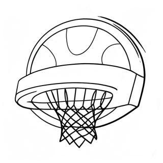Halaman Mewarnai Ring Basket Berwarna Dengan Bola 122760-57215